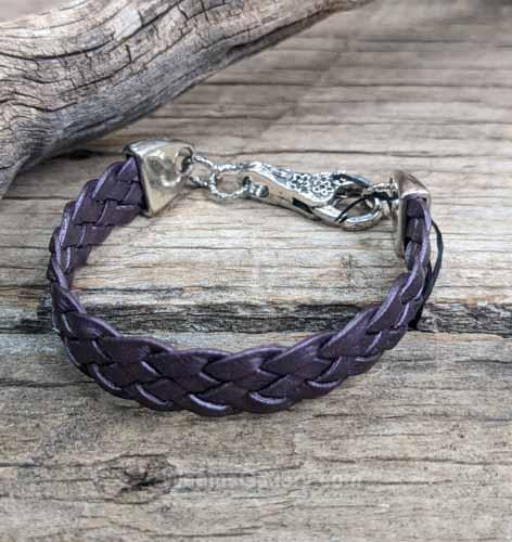 Purple Braid Bracelet by Lu Heater